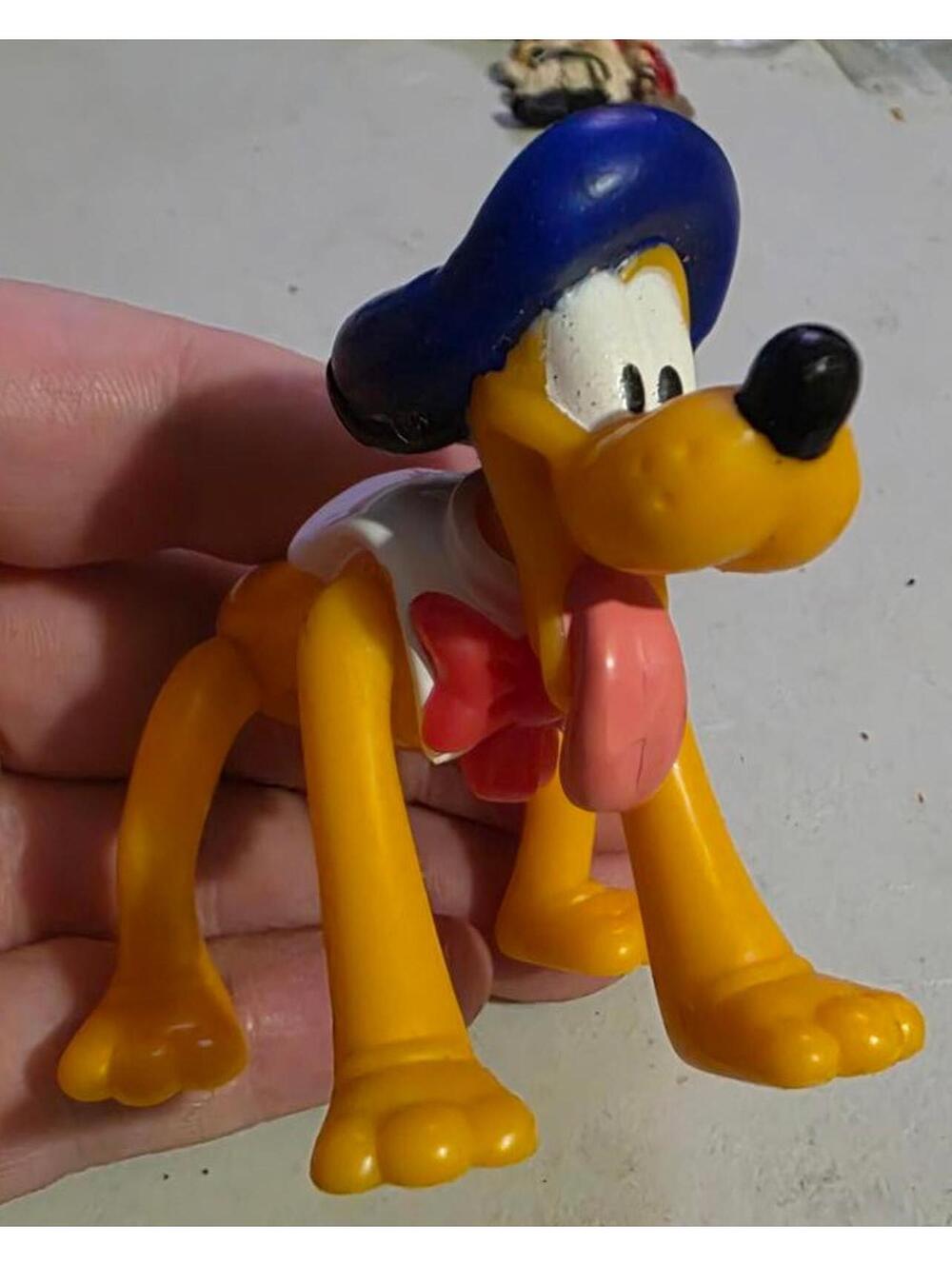 Vintage 2003 Pluto PVC Figurine with Blue Hat